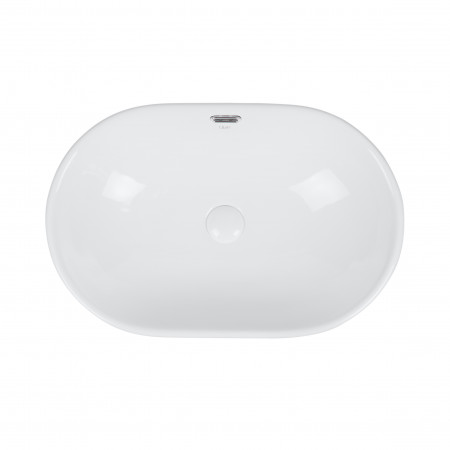 Раковина Qtap Leo 590x400x170 White с донным клапаном QT11114028W