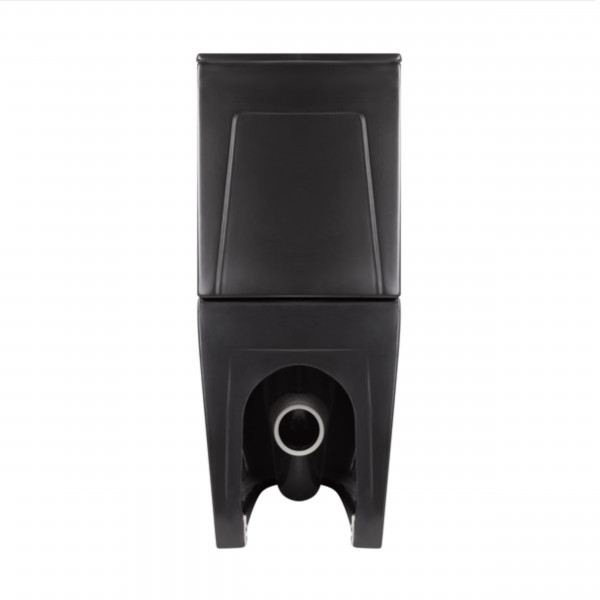 Унітаз підлоговий Qtap Robin Ultra Quiet безобідковий з сидінням Soft-close MATT BLACK QT13226083AMB