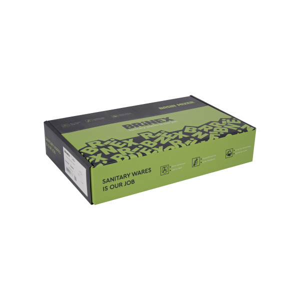 Смеситель для раковины Brinex Pure 001F низкий  Graphite BRIPUR001FGRP