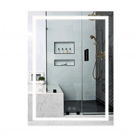 Зеркало Qtap Mideya (DC-F937) 600х800 с LED-подсветкой Touch, с антизапотеванием, диммером, рег. яркости QT2078F937W