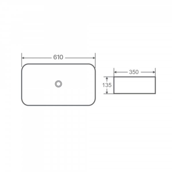 Раковина-чаша Qtap Tern 610x350x135 White QT17118140W