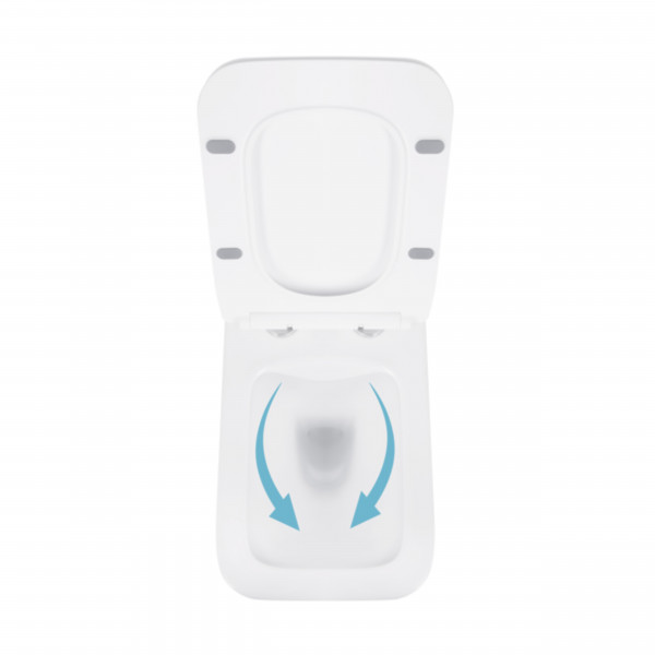 Унітаз підвісний Qtap Crow безобідковий з сідінням Soft-close QT05335170W