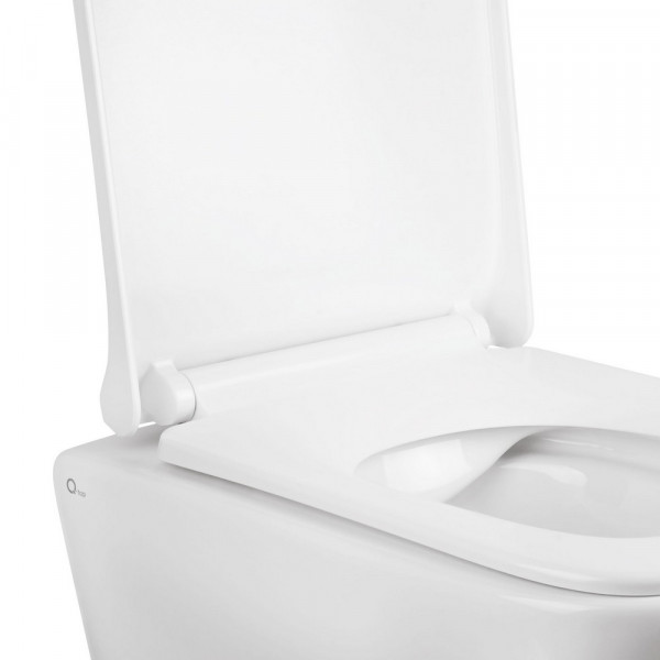 Готове рішення Qtap для ванної кімнати: підвісний унітаз Tern Rimless 490x340x350 + комплект інсталяції Nest 4 в 1 (квадратна клавіша Chrome)