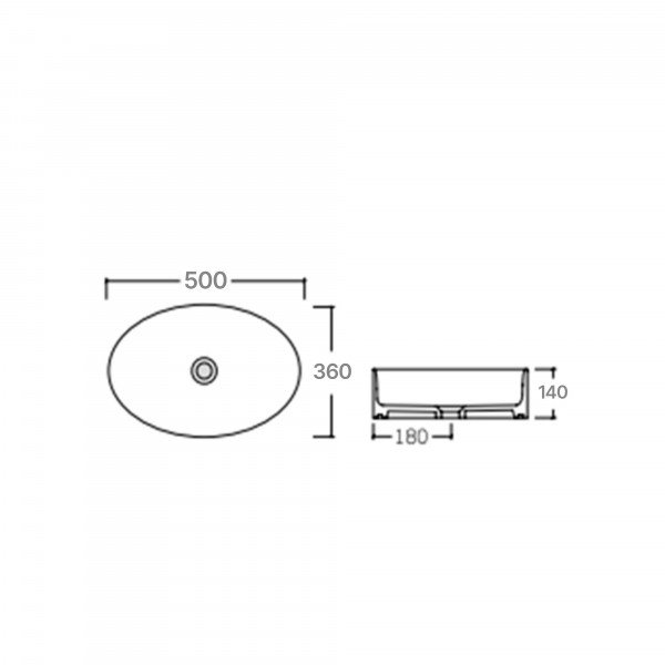 Раковина-чаша Qtap Kolibri 500x360x140 White QT10116065W