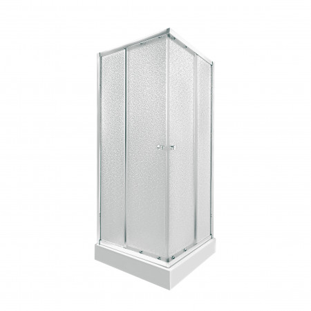 Набор Qtap душевая кабина Presto CRM1088SP5 Pear 1970x800x800 мм + поддон Tern 308812C 80x80x12 см с сифоном