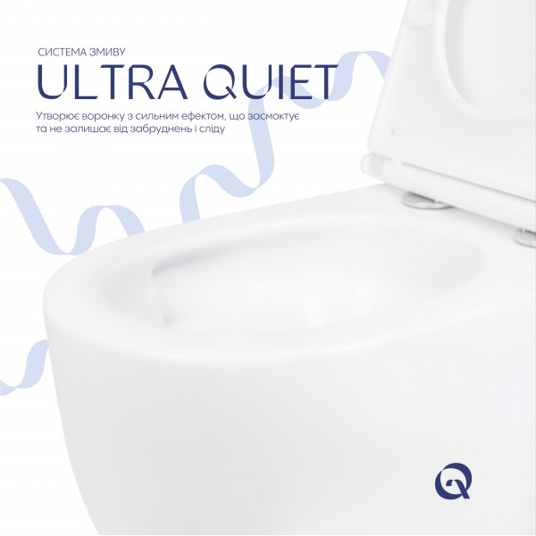 Унітаз підвісний Qtap Taurus безободковий з сидінням Soft-close QT2433084EUQW