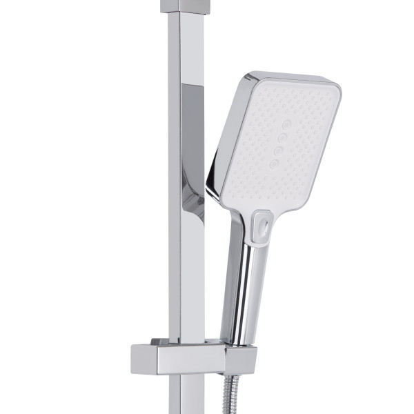 Душова система універсальна Qtap Swan Cascada на три споживача (з виливом) QTSWA111CRW45570 Chrome/White