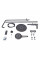 Душова система універсальна Qtap Slavonice на три споживача (з виливом) QTSLA111GMB45905 Gunmetal Black PVD