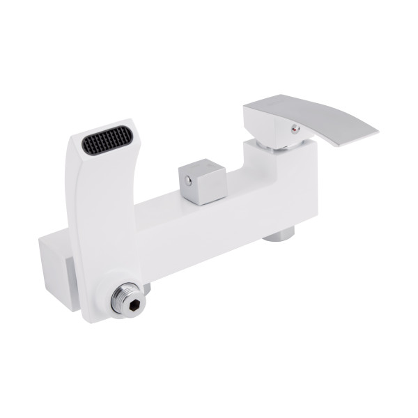 Душова система універсальна Qtap Swan Cascada на три споживача (з виливом) QTSWA111CRW45570 Chrome/White