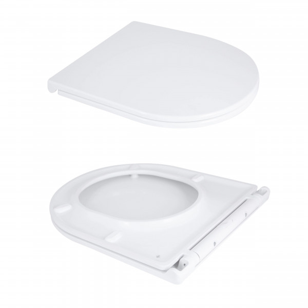 Унітаз підлоговий Qtap Dove Rimless безобідковий з сидінням Soft-close WHITE QT06228380BW