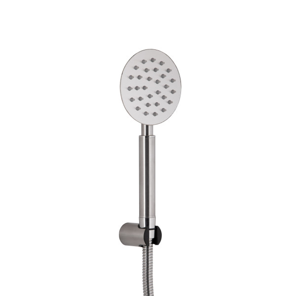 Смеситель для ванны Brinex Pure 006 с поворотным изливом (с душевым гарнитуром) Nickel BRIPUR006NKL