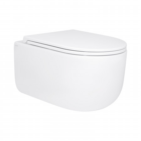 Унитаз подвесной Qtap Taurus безободковый с сиденьем Soft-close QT2433084EUQW