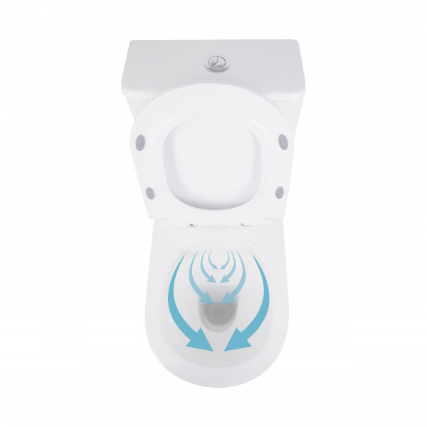 Унітаз-компакт Qtap Presto безобідковий з сідінням Soft-close QT24221217AW