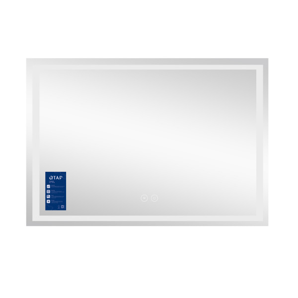 Зеркало Qtap Mideya (DC-F613) 1200х800 с LED-подсветкой Touch, с антизапотеванием, диммером, рег. яркости QT2078F613W