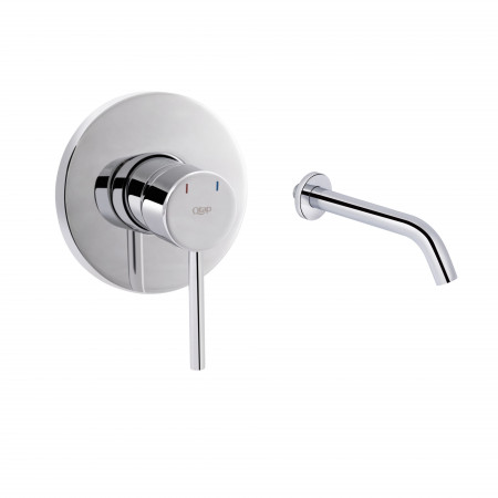 Комплект для умывальника Qtap Spring Chrome: Смеситель QTSPRCRM 0101 +  излив QTVYT246CRM45930