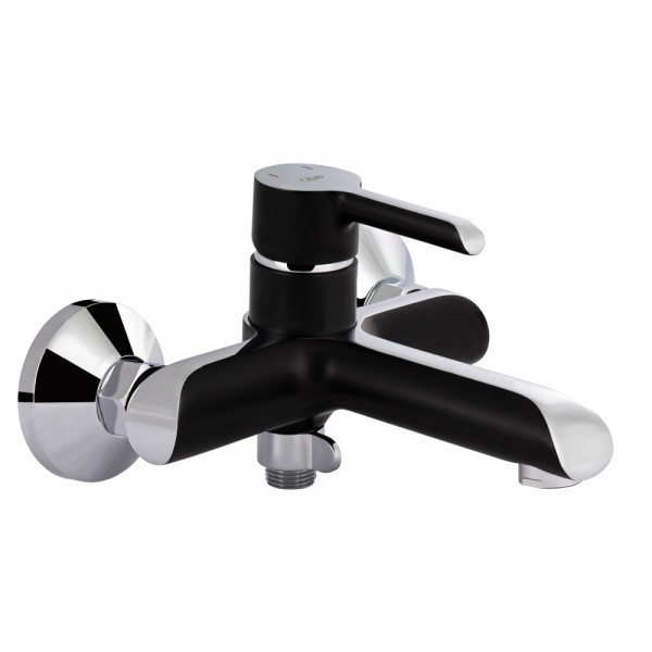 Змішувач для ванни Qtap Grand (з душовим гарнітуром) QTGRABCR006 Chrome/Black