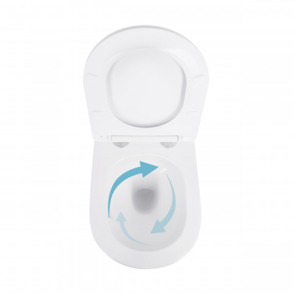 Унітаз підвісний Qtap Swan безобідковий з сідінням Soft-close QT16335180W