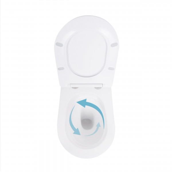 Унітаз підвісний Qtap Robin Ultra Quiet безобідковий з сідінням Soft-close 520x365x365 мм WHITE