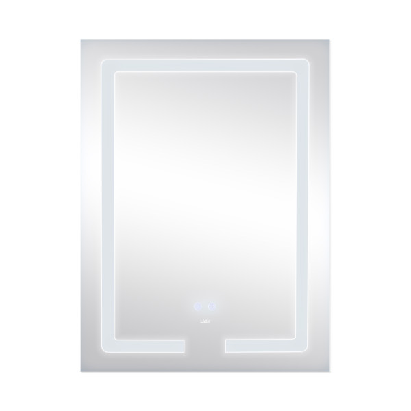 Зеркало Lidz Kubis 600х800 с LED-подсветкой Touch, с антизапотеванием, с диммером, рег. яркости LD78LF9376080