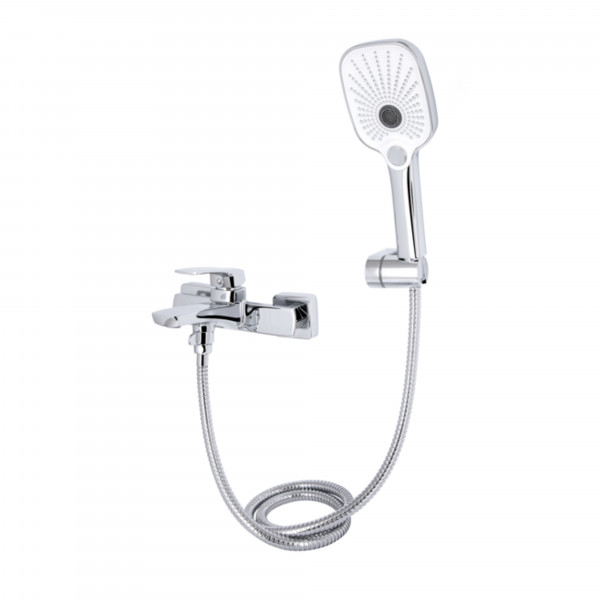 Змішувач для ванни Qtap Tern (c душевым гарнитуром) QTTER259CRM47586 Chrome