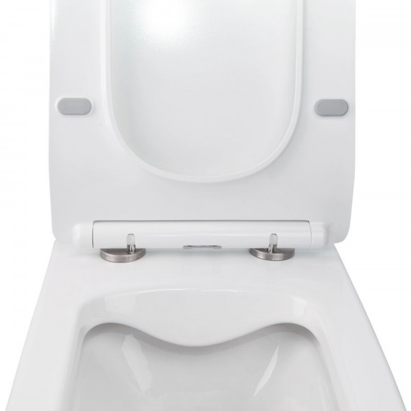 Готове рішення Qtap для ванної кімнати: підвісний унітаз Crow Rimless 520х360х290 + комплект інсталяції Nest 4 в 1 (квадратна клавіша Satin)