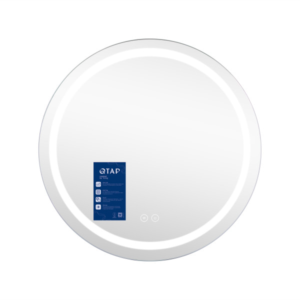 Дзеркало Qtap Mideya (DC-F803) R600 з LED-підсвічуванням Touch, з антизапотіванням, димером, рег. яскравості QT2078F803W