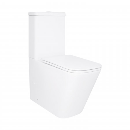 Унитаз напольный Qtap Tern Ultra Quiet безободковый с сиденьем Soft-Close QT17222175AUQ1W White