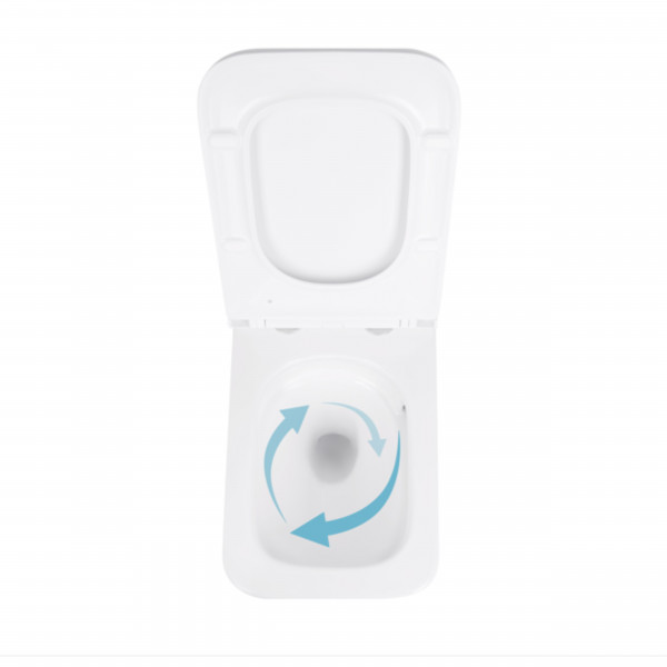 Унітаз підвісний Qtap Gemini безободковий з сидінням Soft-close QT2533076EUQW