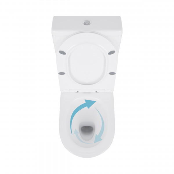 Унітаз підлоговий Qtap Swan Ultra Quiet з сидінням Soft-close 640x360x835 мм QT16222182TW White