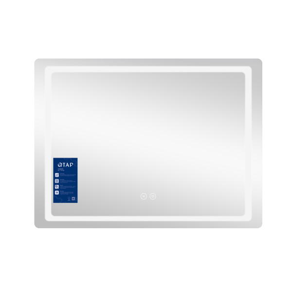 Дзеркало Qtap Mideya (DC-F908) 800х600 з LED-підсвічуванням Touch, з димером, рег. яскравості QT2078F908W