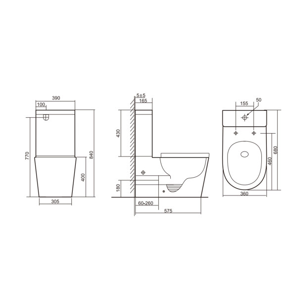 Унітаз-компакт Qtap Scorpio безобідковий з сидінням Soft-close QT14226002W