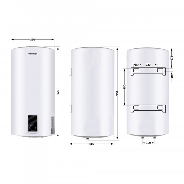 Водонагрівач електричний Thermo Alliance 80 л SLIM вертикальний, сухий ТЕН 2,0 кВт D80V20J(D)2-K