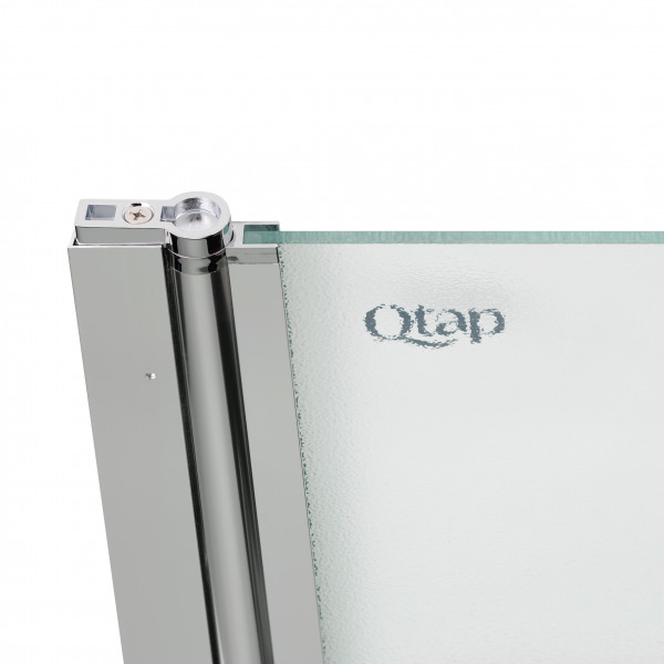Штора на ванну Qtap Standard CRM407513APL скло Pear 6 мм, 75х140 см, ліва