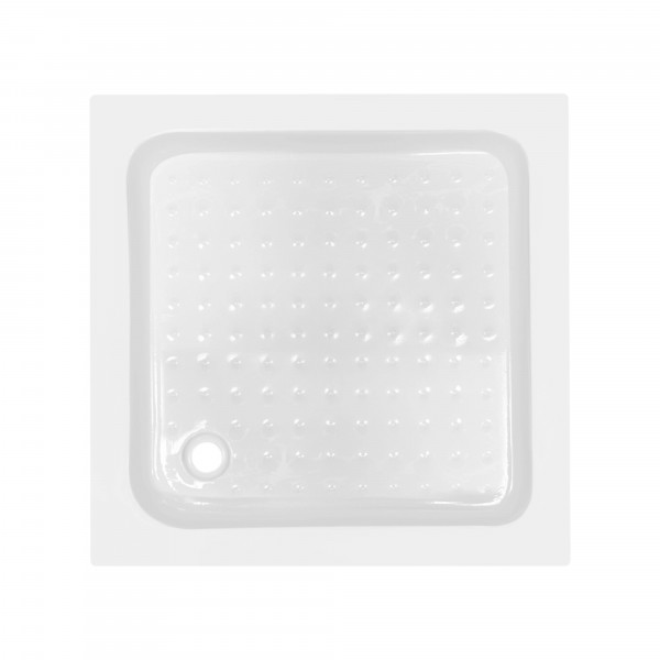 Lidz Wawel SC80x80.SAT.LOW.FR Душова кабіна квадратна, скло Frost 4 мм + Lidz Душовий піддон KAPIELKA ST80x80х14
