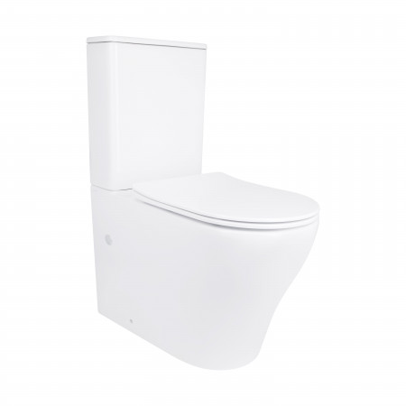 Унитаз напольный Qtap Virgo Ultra Quiet безободковый с сиденьем Soft-Close WHITE QT18226092AW