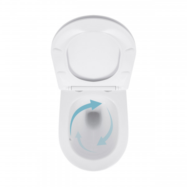 Унітаз підвісний Qtap Jay безобідковий з сідінням Soft-close QT07335175W