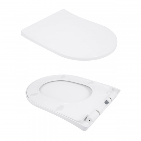 Унітаз-моноблок підлоговий Qtap Swan Ultra Quiet безобідковий з сидінням Soft-close WHITE QT16226080AW