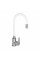 Змішувач для кухні Lidz Vida 015F3 з гнучким виливом (k35) LDVID015F3WHI43357 White / Nickel