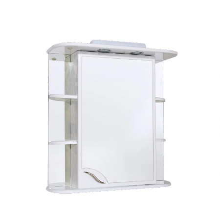 Шафа з дзеркалом з поличками і підсвіткою 65см Права