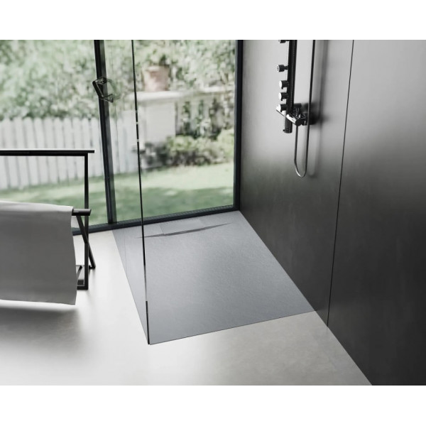 Душовий піддон REA BAZALT 90x90 GREY