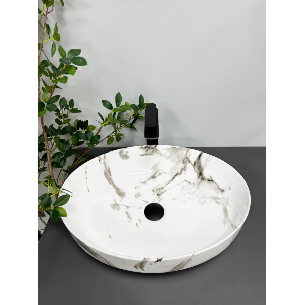Умивальник (раковина) VBI UDINE CARRARA GLOSSY накладний