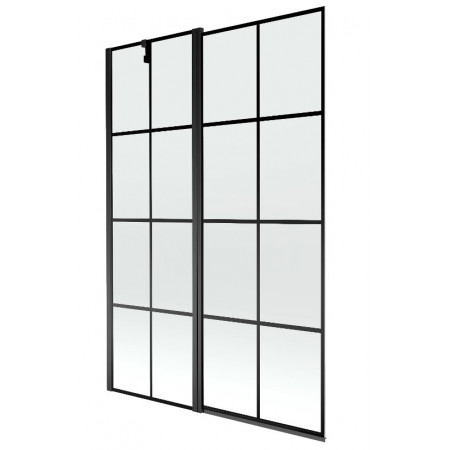 Шторка для ванни MEXEN FLIP-2 120 BLACK рухома
