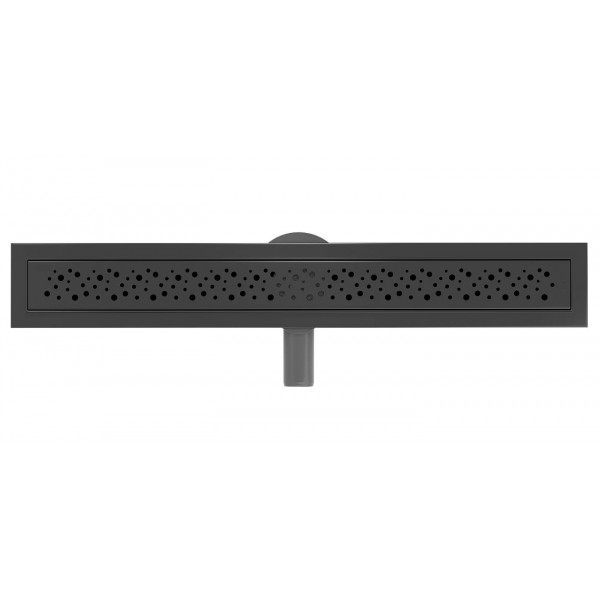 Трап для душу MEXEN FLAT 50 M12 BLACK 360 ° чорний