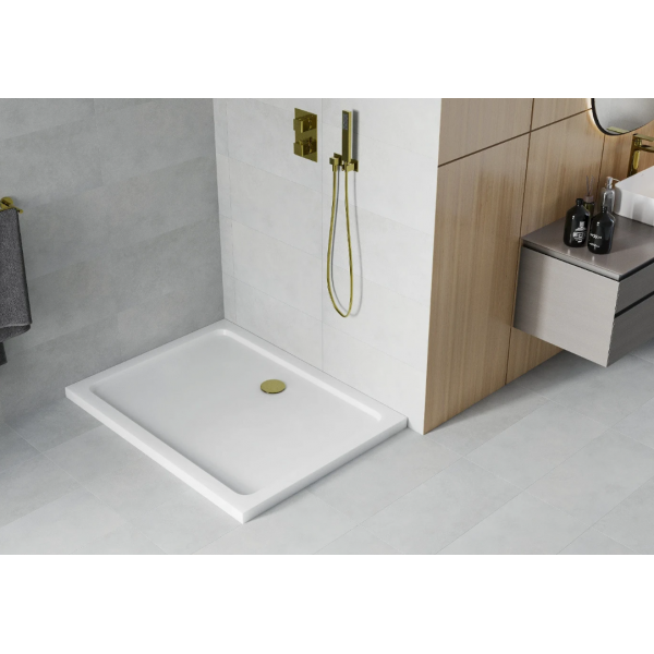 Душовий піддон MEXEN FLAT 110x100 WHITE-G