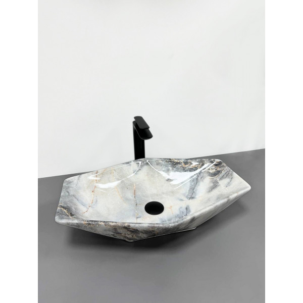 Умивальник (раковина) VBI VENEZIA S GRANIT GLOSSY накладний