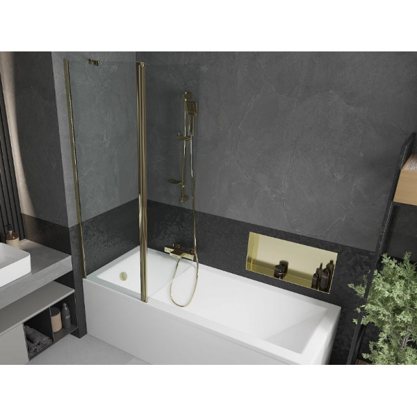 Шторка для ванни MEXEN FLIP 120 GOLD рухома