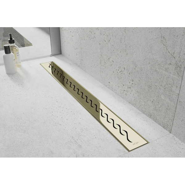Трап для душу MEXEN FLAT 100 M18 GOLD 360 ° золотий