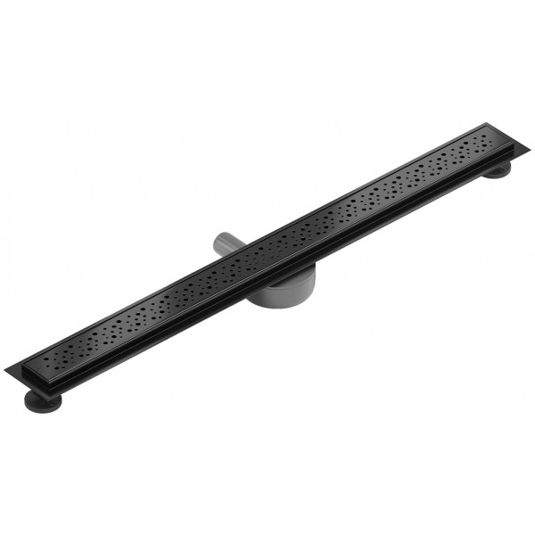 Трап для душу MEXEN FLAT 80 M12 BLACK 360 ° чорний