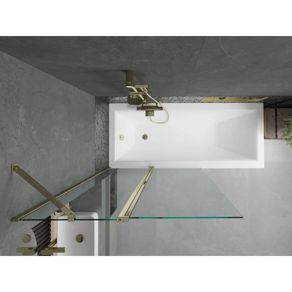 Шторка для ванни MEXEN FLIP 100 GOLD рухома