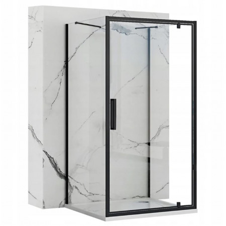 Душова кабіна REA RAPID SWING 120х100 BLACK пристінна